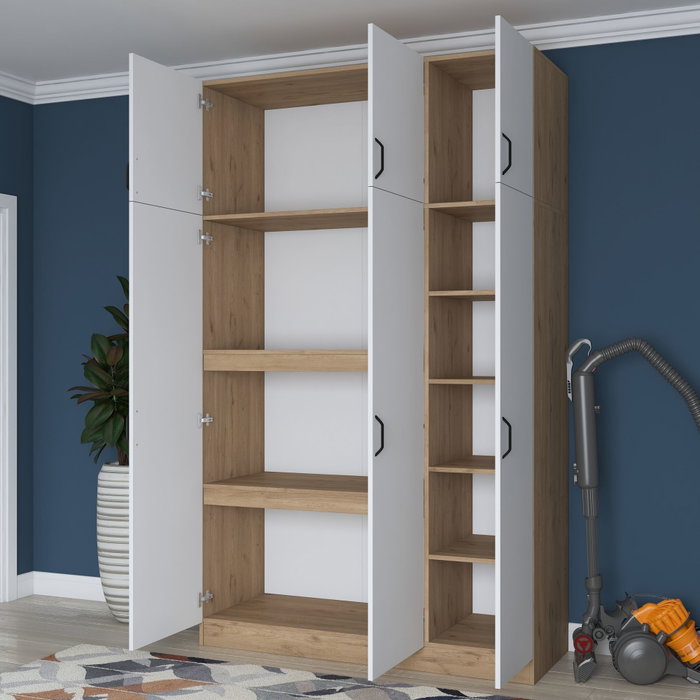 Hanah Home Armario BA104 - 2420 Nogal y Blanco Hanah Home Armario BA104 - 2420 Nogal y Blanco